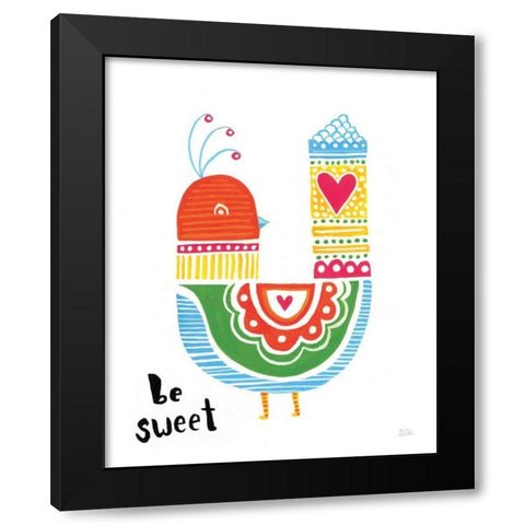 Blossom Birds IV Black Modern Wood Framed Art Print by Averinos, Melissa