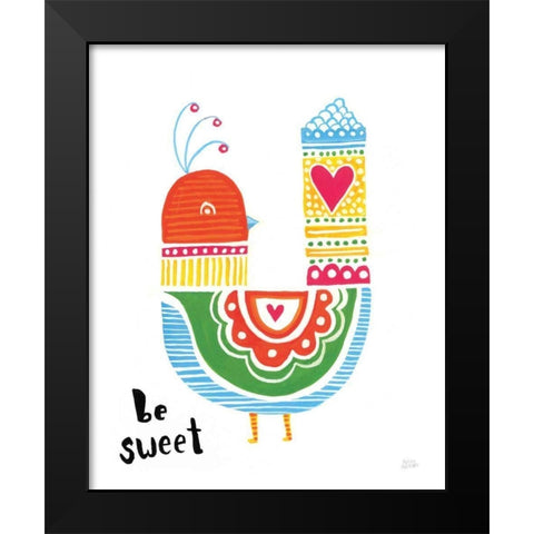 Blossom Birds IV Black Modern Wood Framed Art Print by Averinos, Melissa