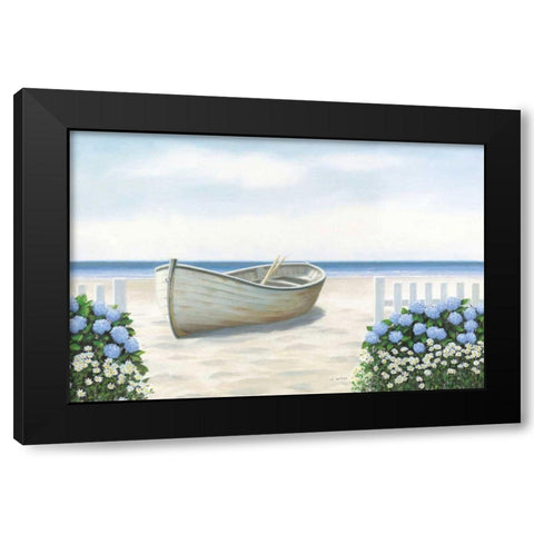 Beach Days I Black Modern Wood Framed Art Print with Double Matting by Wiens, James