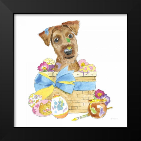Easter Pups III Black Modern Wood Framed Art Print by Grove, Beth