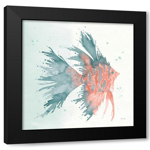 Splash V Black Modern Wood Framed Art Print by DeNeige, Elyse