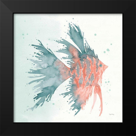 Splash V Black Modern Wood Framed Art Print by DeNeige, Elyse