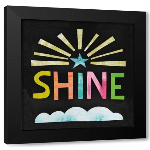 Unicorn Magic IV on Black Black Modern Wood Framed Art Print with Double Matting by Averinos, Melissa