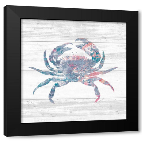 Ocean Life I Black Modern Wood Framed Art Print with Double Matting by Adams, Sarah