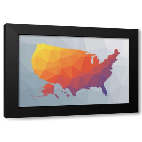 Geo Map II Black Modern Wood Framed Art Print with Double Matting by Hershey, Moira