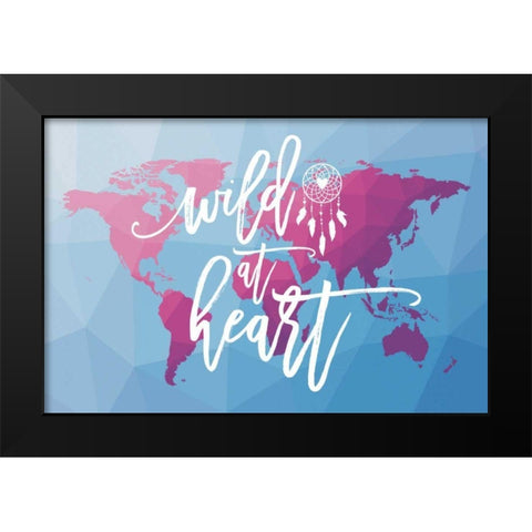 Geo Map Boho I Black Modern Wood Framed Art Print by Hershey, Moira