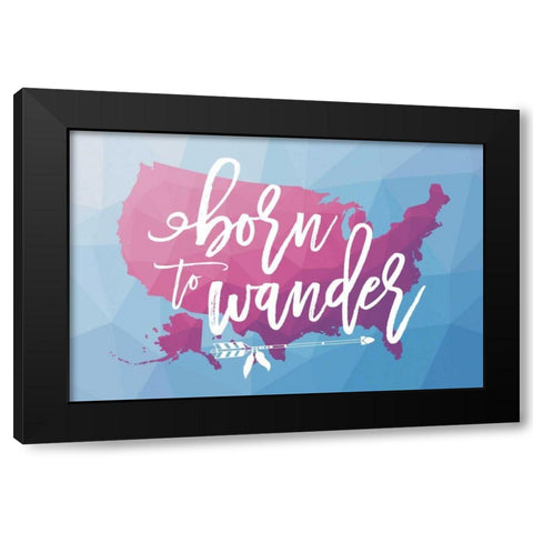 Geo Map Boho II Black Modern Wood Framed Art Print by Hershey, Moira