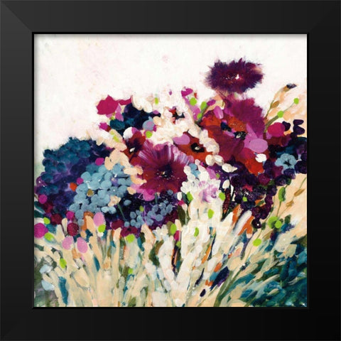 In Bloom on White Crop Black Modern Wood Framed Art Print by Griggs, Jan