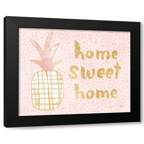Pineapple Blush I Black Modern Wood Framed Art Print by Averinos, Melissa