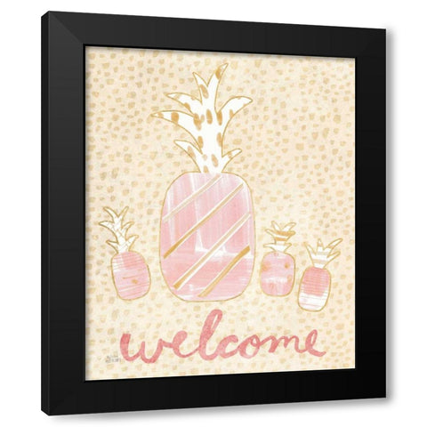 Pineapple Blush II Black Modern Wood Framed Art Print by Averinos, Melissa