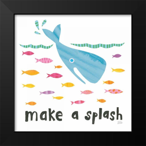 Ocean Splash I Black Modern Wood Framed Art Print by Averinos, Melissa