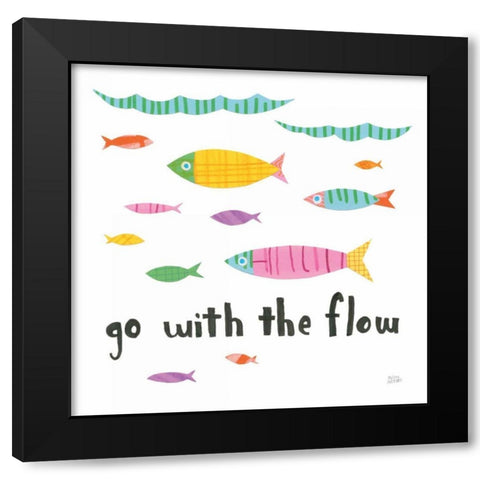 Ocean Splash II Black Modern Wood Framed Art Print by Averinos, Melissa