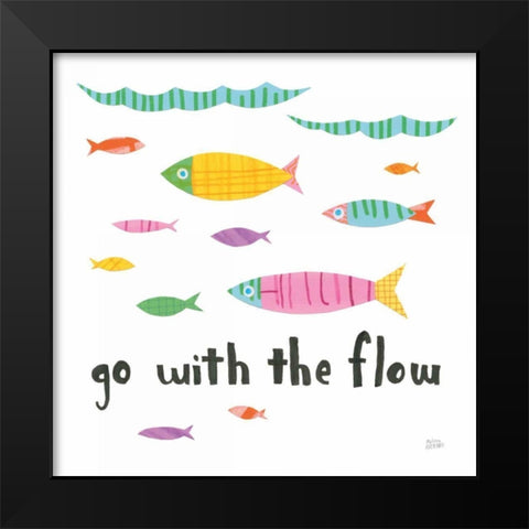 Ocean Splash II Black Modern Wood Framed Art Print by Averinos, Melissa