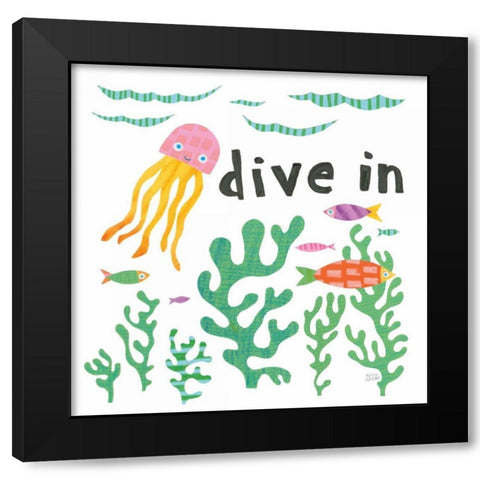 Ocean Splash III Black Modern Wood Framed Art Print by Averinos, Melissa