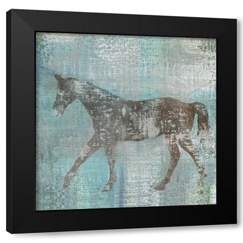 Cheval I Flipped Brown Black Modern Wood Framed Art Print with Double Matting by Studio Mousseau