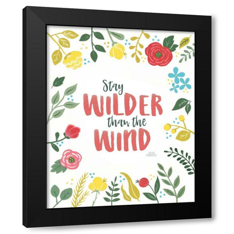 Wildflower Daydreams I v2 on White Black Modern Wood Framed Art Print with Double Matting by Marshall, Laura