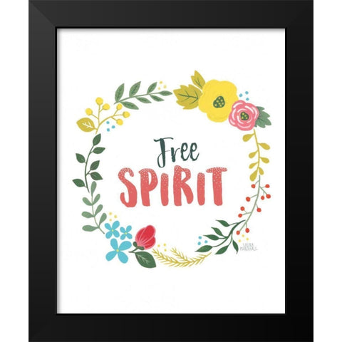 Wildflower Daydreams III v2 on White Black Modern Wood Framed Art Print by Marshall, Laura