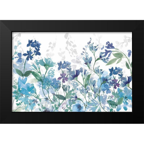 Colors of the Garden Cool Shadows Black Modern Wood Framed Art Print by Wild Apple Portfolio