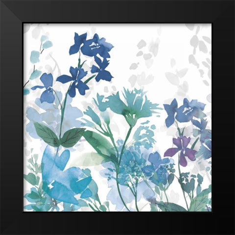 Colors of the Garden II Cool Shadows Black Modern Wood Framed Art Print by Wild Apple Portfolio
