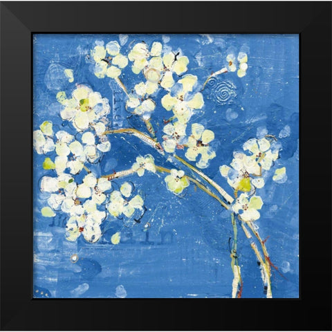 Live Dark Blue Black Modern Wood Framed Art Print by Day, Kellie