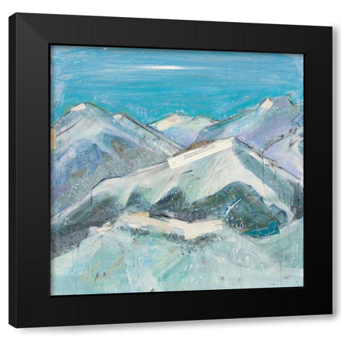 The Sun Never Says I Aqua Black Modern Wood Framed Art Print by Day, Kellie