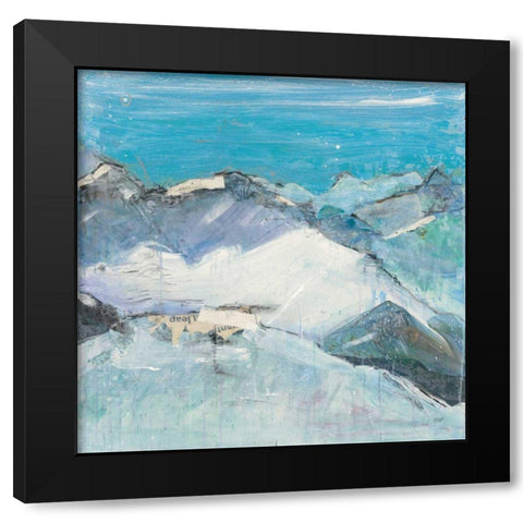 The Sun Never Says II Aqua Black Modern Wood Framed Art Print by Day, Kellie