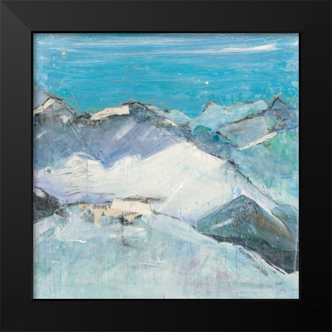 The Sun Never Says II Aqua Black Modern Wood Framed Art Print by Day, Kellie