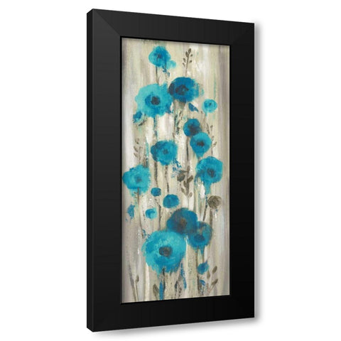 Roadside Flowers I Blue Crop Black Modern Wood Framed Art Print with Double Matting by Vassileva, Silvia