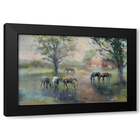Daybreak on the Farm Black Modern Wood Framed Art Print by Hageman, Marilyn