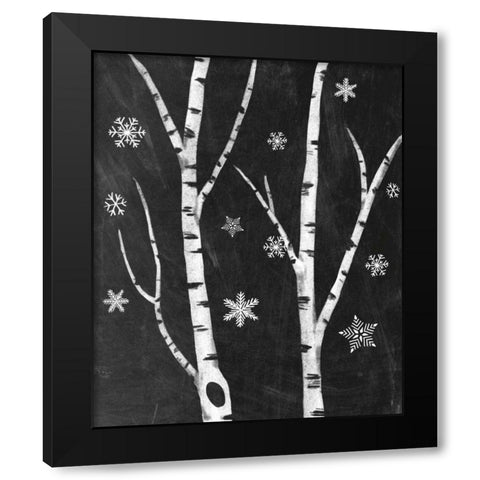 Snowy Birches IV Black Modern Wood Framed Art Print by Urban, Mary