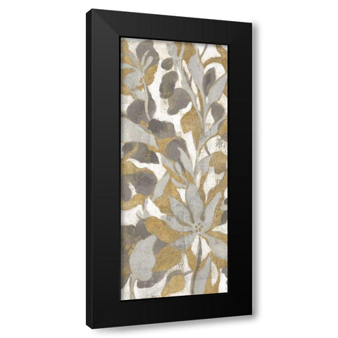 Painted Tropical Screen I Gray Gold Crop Black Modern Wood Framed Art Print by Vassileva, Silvia