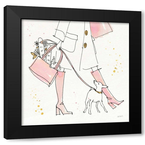 Fashion Feet I Black Modern Wood Framed Art Print by Tavoletti, Anne