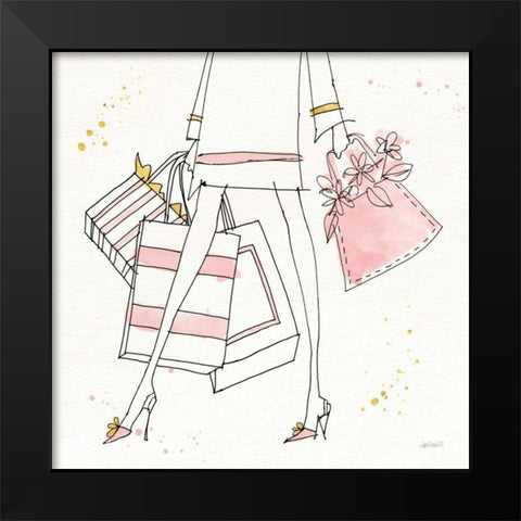 Fashion Feet II Black Modern Wood Framed Art Print by Tavoletti, Anne