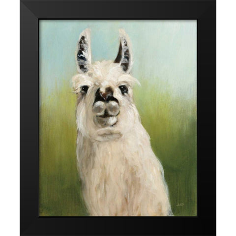 Whos Your Llama I Black Modern Wood Framed Art Print by Purinton, Julia
