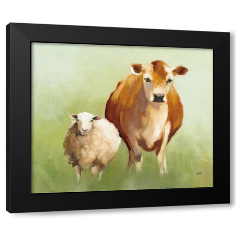 BFF II Black Modern Wood Framed Art Print with Double Matting by Purinton, Julia