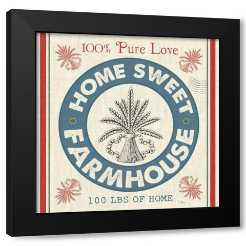 Sweet Farmhouse I Black Modern Wood Framed Art Print by Pela Studio
