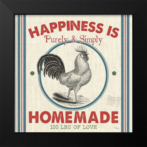 Sweet Farmhouse II Black Modern Wood Framed Art Print by Pela Studio