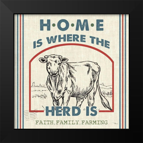 Sweet Farmhouse IV Black Modern Wood Framed Art Print by Pela Studio