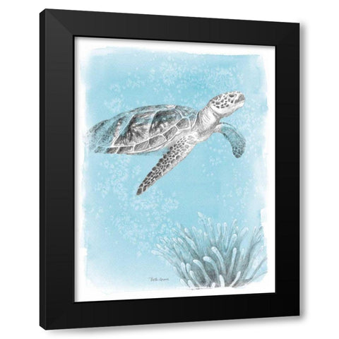 Coastal Sea Life I Black Modern Wood Framed Art Print by Grove, Beth