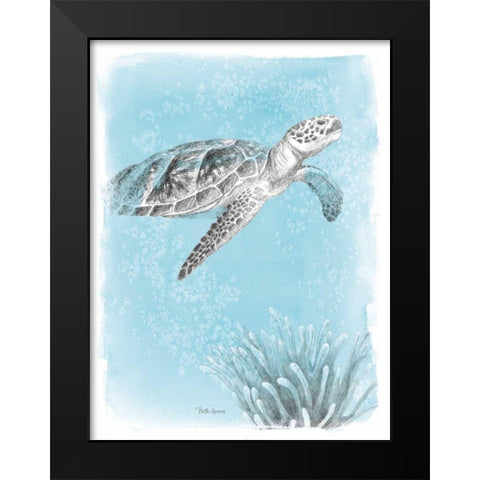Coastal Sea Life I Black Modern Wood Framed Art Print by Grove, Beth