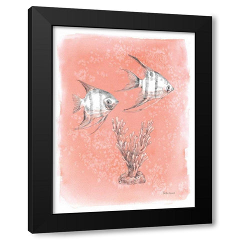 Coastal Sea Life III Black Modern Wood Framed Art Print with Double Matting by Grove, Beth