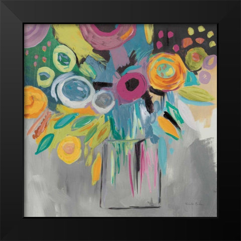 Burst of Magic Autumn Black Modern Wood Framed Art Print by Zaman, Farida