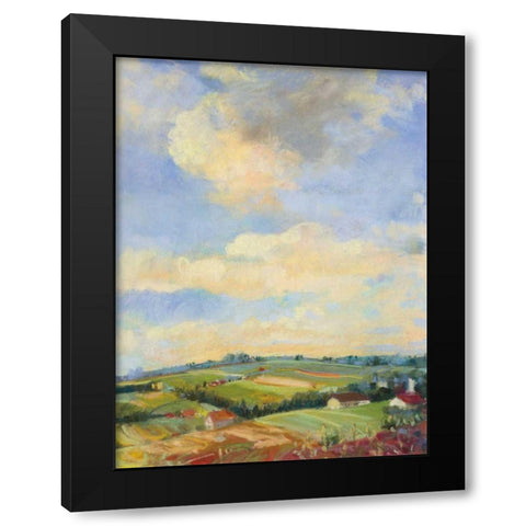 Farm Fields Black Modern Wood Framed Art Print by Rowan, Carol