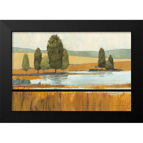 Amber Lake Tan Yellow Field Crop Black Modern Wood Framed Art Print by Tillmon, Avery