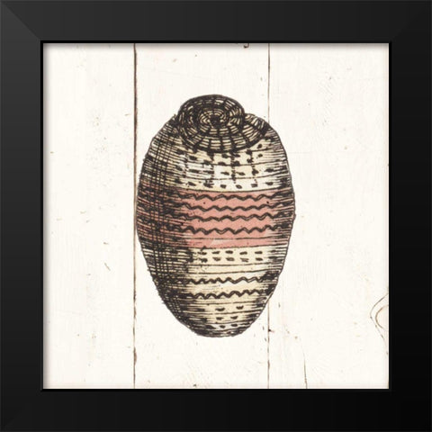 Shell Sketches IV Shiplap Black Modern Wood Framed Art Print by Wild Apple Portfolio