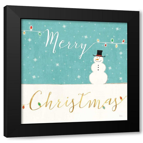 Underlined Christmas I Black Modern Wood Framed Art Print by Charron, Veronique