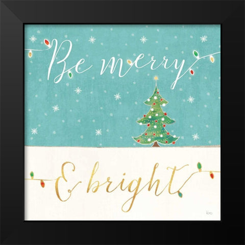 Underlined Christmas II Black Modern Wood Framed Art Print by Charron, Veronique