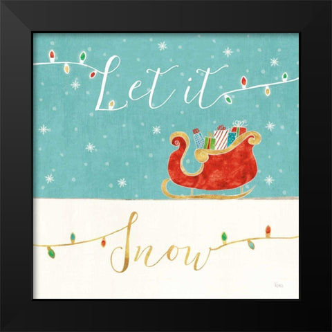 Underlined Christmas IV Black Modern Wood Framed Art Print by Charron, Veronique