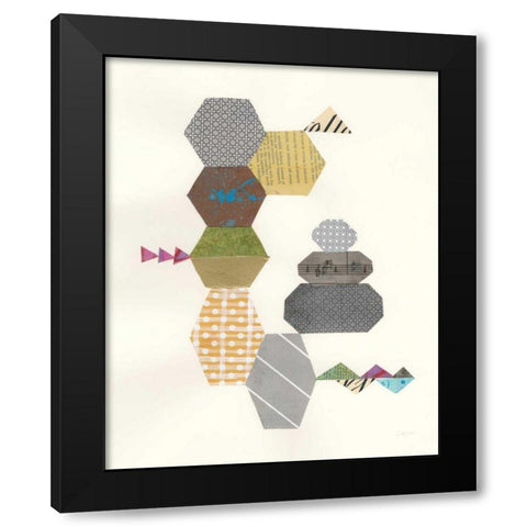 Modern Abstract Design IV Black Modern Wood Framed Art Print with Double Matting by Prahl, Courtney