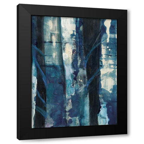 Deep Woods I Indigo Black Modern Wood Framed Art Print with Double Matting by Hristova, Albena